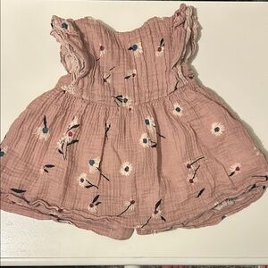 Zara Pink Floral Kids Casual Dress